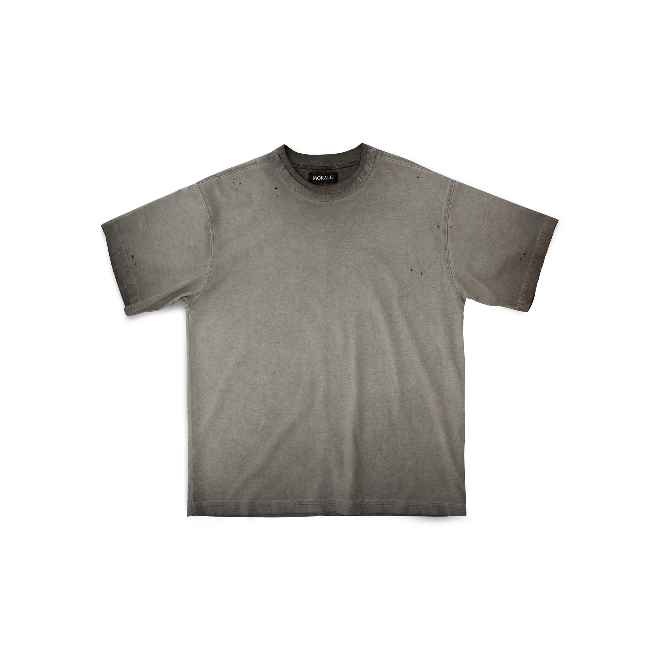 DARK GREY UNEVEN WASHED TEE